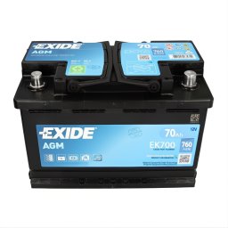 Акумулатор EXIDE AGM 70Ah/760A R+
