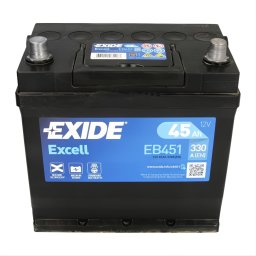 Акумулатор EXIDE EXCELL 45Ah/330A L+