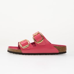 Birkenstock Arizona Big Buckle Natural Leather Patent Women High-Shine Fuchsia Tulip 36