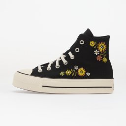 Сникърси Chuck Taylor All Star Lift Embroidered Flowers - Converse Black/ Egret/ Bright Outlook EUR 42