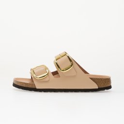 Birkenstock Arizona Big Buckle Natural Leather Patent Women High-Shine New Beige 37