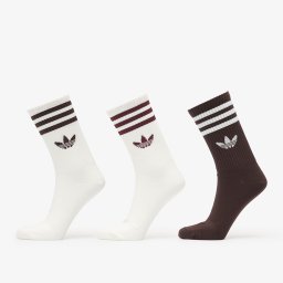 Чорапи adidas 3-Stripes Crew Socks 3 Pairs Off White/ Aurora Coffee/ Off White XL