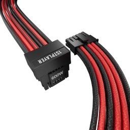 1stPlayer модулен кабел Custom Sleeved Modding Cable Black/Red - PCIe 5.0 1