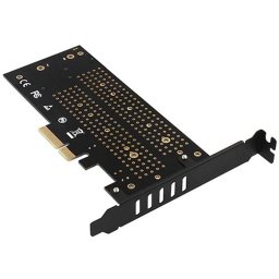 AXAGON PCEM2-D PCI-E 3.0 4x - DUAL M.2 SSD (NVMe + SATA), dual voltage, up