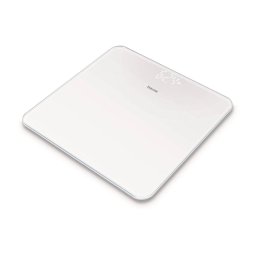 Beurer GS 225 White Glass bathroom scale, Magic LED display; Automatic swit
