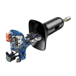 Bluetooth FM трансмитер S-13 T typed 2xUSB microSD CCMT000101 - черен