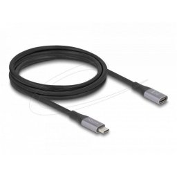 Delock Удължителен кабел USB-C, 40 Gbps, PD 240W, 2 м, сив