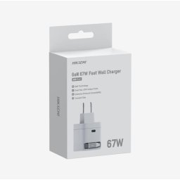 HikVision GaN Fast Charger 2C 67W, USB-C retractable cable & USB C Port, Un