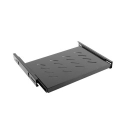 Lanberg 19" sliding shelf 1U / 463x350mm, max load capacity up to 18kg, bla