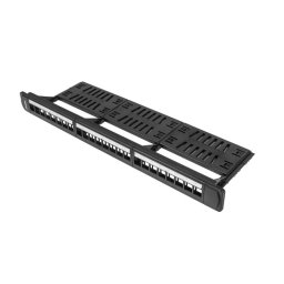 Lanberg patch panel blank 24 port 1U with organizer for keystone modules, b