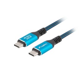 Lanberg USB-C M/M 4.0 cable 1.5m 240w 8k 60hz black-blue