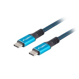 Lanberg USB-C(M) -> USB-C (M) 4.0 cable 0.5m 100W 8K 30Hz Black-Blue