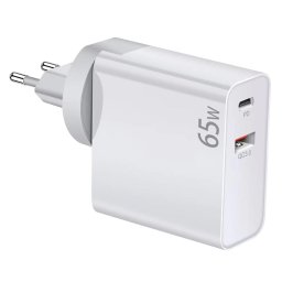 Makki Универсално зарядно за стена Charger Wall GaN - USB Type-C/A 65W Whit