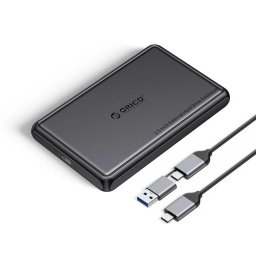 Orico външна кутия за диск Storage - Case - 2.5 inch USB-C/A Black - DDL25-