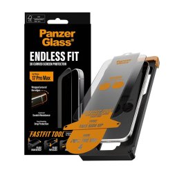 Стъклен протектор PanzerGlass за iPhone 17 Pro Max, 3D Curve, UWF, инсталационен бокс