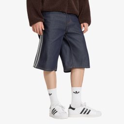 Къси панталони adidas Firebird Adicolor Jorts Mid-Rise Straight Leg Indigo Denim 30