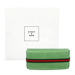 Eight & Bob кожен калъф за парфюм цвят Grass Green
