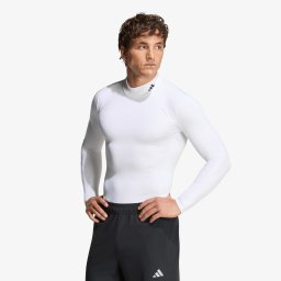 Тениска adidas Training Mockneck Long Sleeve T-Shirt White XL