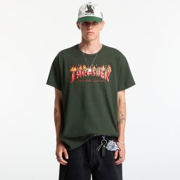 Тениска Thrasher Fuego T-Shirt Green L