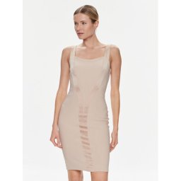 Marciano Guess Коктейлна рокля Karen 4RGK13 6869Z Бежов Bodycon Fit