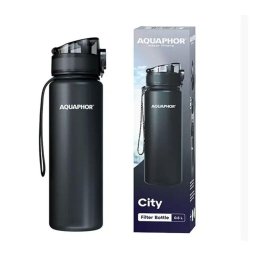 Aquaphor Бутилка City, филтрираща, тританова, 500 ml, черна