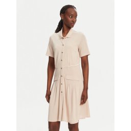 Liu Jo Sport Рокля тип риза TA5207 J4883 Бежов Regular Fit
