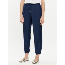 Liu Jo Текстилни панталони TA4253 T3810 Тъмносин Relaxed Fit