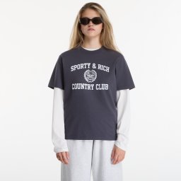 Тениска Sporty & Rich Varsity Crest Tshirt UNISEX Carbon L