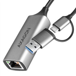 AXAGON ADE-TXCA USB-C USB3.2 Gen 1 + USB-A reduction- Gigabit Ethernet 10/1