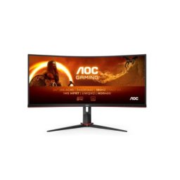 Монитор AOC CU34G2XP/BK, 34" Curved 1500R VA, WLED, 3440x1440@180Hz, 1ms GtG, 1ms MPRT, 430 cd/m2, 4000:1, 80M:1 DCR, Tilt, Height Adjust, Swivel, 2xHDMI, 2xDP, USB hub