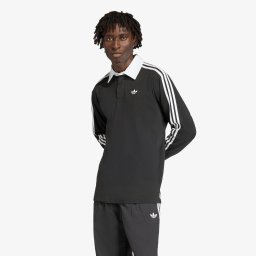 Тениска adidas x Oasis 3-Stripes Rugby Longsleeve Polo Black S
