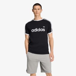 Тениска adidas 3-Stripes Slim Ringer T-Shirt Black M