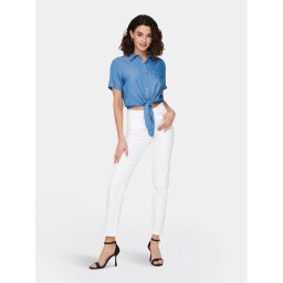 ONLY Дънки Emily 15292435 Бял Straight Fit