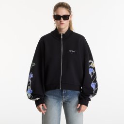 Суитшърт Off-White Emb Arrow Out Flower Reg Zipup Black Balsam Green L