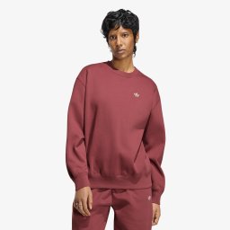 Суитшърт adidas Essentials Crew Long Fleece Sweatshirt Quiet Crimson S
