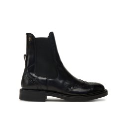 Tommy Hilfiger Боти тип челси Brogue Boot FW0FW09151 Черен