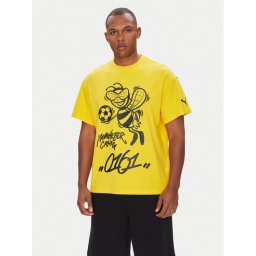 Puma Тишърт CWC Hoops x Man City 631696 Жълт Regular Fit