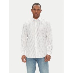 HUGO Риза Valerio 50539802 Бял Modern Fit