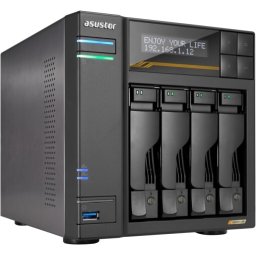 Мрежов сторидж Asustor Lockerstor 4 Gen3 AS6804T 4 Bay NAS, AMD Ryzen Embedded Quad-Core 2.3GHz (burst up to 3.8GHz), Dual USB 4