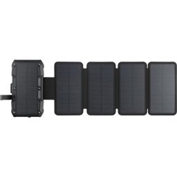 Външна батерия /power bank/ Sandberg 421-06, 27 000mAh, черна, 1x USB-C / 2x USB-A портове, безжично зареждане, 4 бр. сгъваеми слънчеви панели, IP54 защита, 22.5W