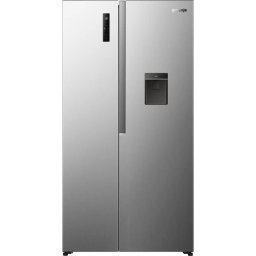 Хладилник с фризер Side by side Gorenje NRS917E41XWD, NoFrost Plus, Диспенсър, LED дисплей, Енергиен клас E, Сив