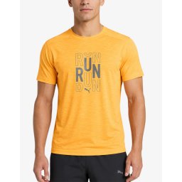 PUMA Run Logo Sun Stream Tee Orange