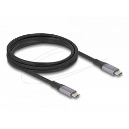 Delock Кабел E-Marker, USB-C, 240W, 2 m, сив