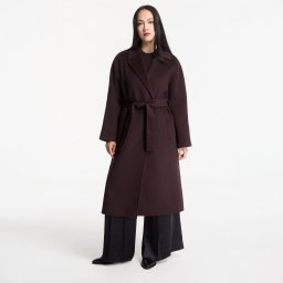Палта Calvin Klein Classic Df Wool Wrap Coat Dark Brown L