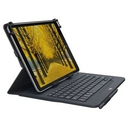 Калъф за таблет Logitech Universal Folio (920-008341), до 10" (25.4 cm), с клавиатура, Bluetooth, черен