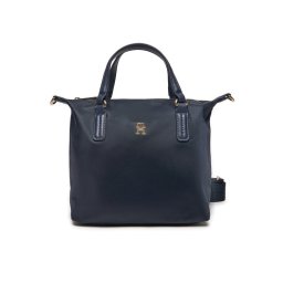 Tommy Hilfiger Дамска чанта Poppy Th Small Tote AW0AW15640 Тъмносин