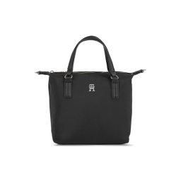 Tommy Hilfiger Дамска чанта Poppy Th Small Tote AW0AW15640 Черен