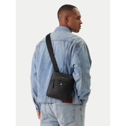Tommy Hilfiger Мъжка чантичка Essential Pu Mini Crossover AM0AM09505 Черен
