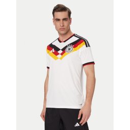 adidas Тениска от техническо трико Germany 26 Home Replica KD8363 Бял Slim Fit