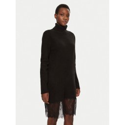 Morgan Плетена рокля 242-RMAFIX Черен Slim Fit